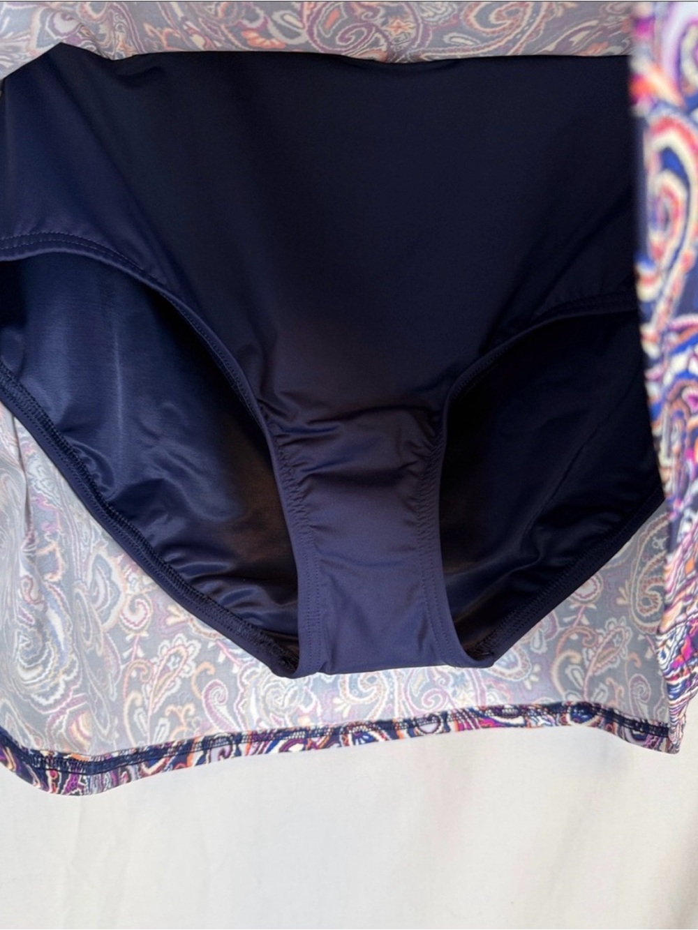 Lands End Women's Paisley Print Swim Skirt 14 long - Picture 4 of 5